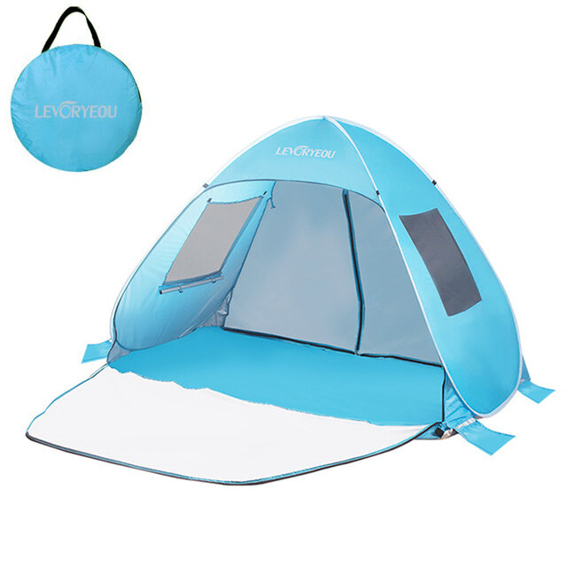 Nuova tenda da campeggio automatica con finestra traspirante, tenda da spiaggia impermeabile e protettiva contro i raggi UV, tenda portatile per parco giochi per bambini.