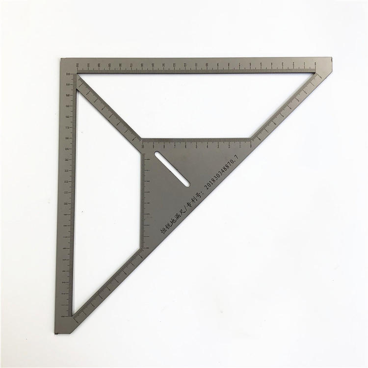 35 cm Hoek Heerser Metric Aluminium Driehoekige Meten Heerser Houtwerk Snelheid Vierkante Driehoek H