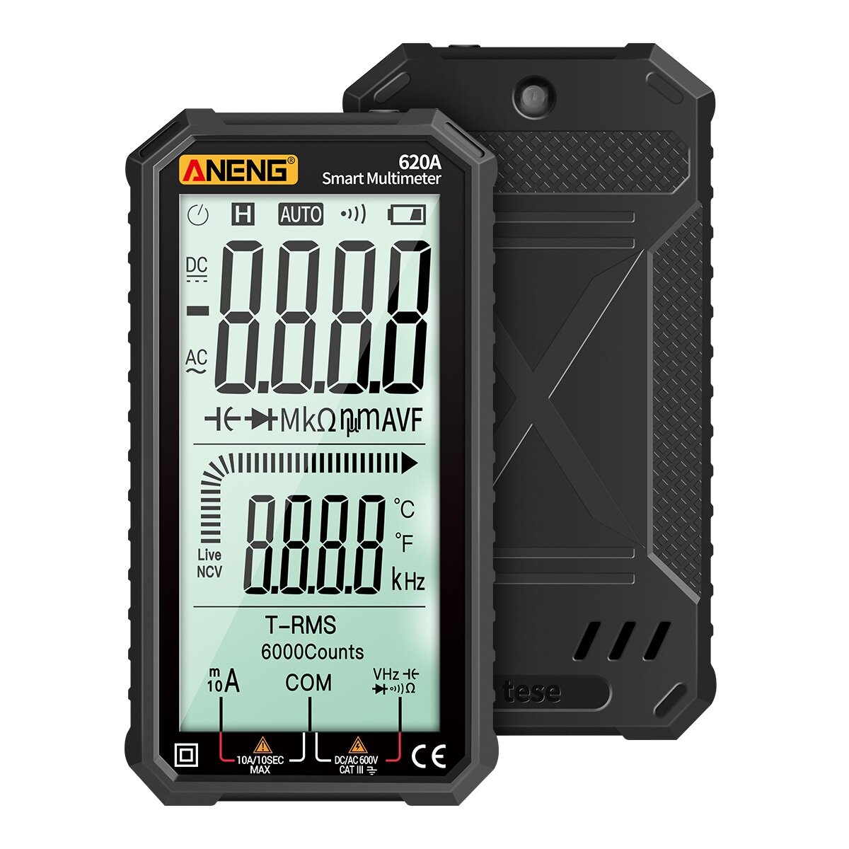 ANENG 620A 4.7-inch Large LCD Screen Automatic + Manual Intelligent True RMS Digital Multimeter Resi