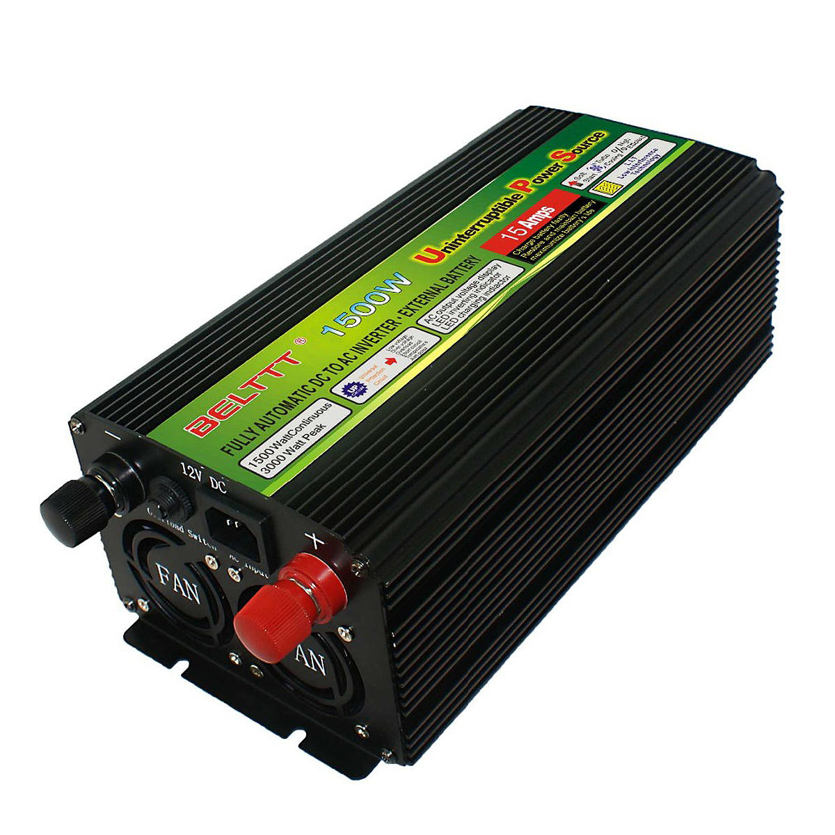 Battery Charger & UPS 1500 Watt 3000W 12DCV to 110ACV Power Inverter peak
