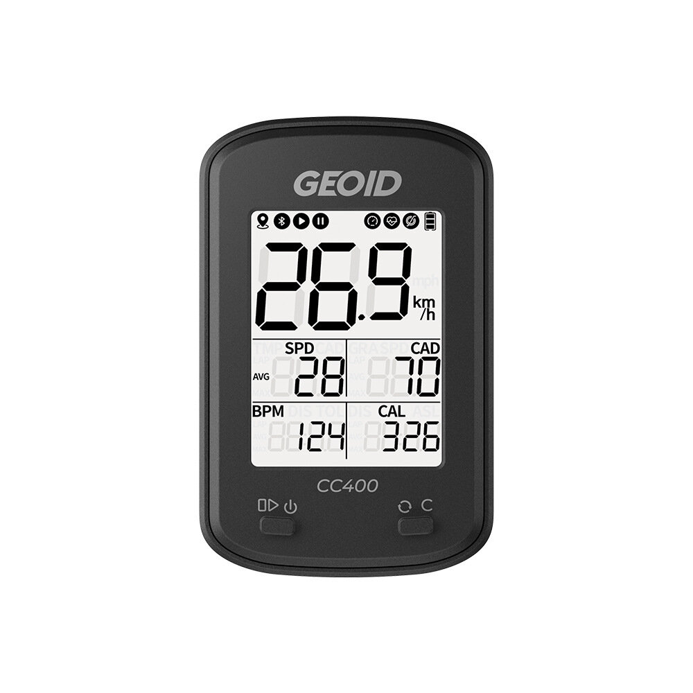 Велокомпьютер ГЕОИД CC400 ANT+ GPS Bluetooth Умный беспроводной секундомер Спидометр Пробег Водонепроницаемы Аксессуары