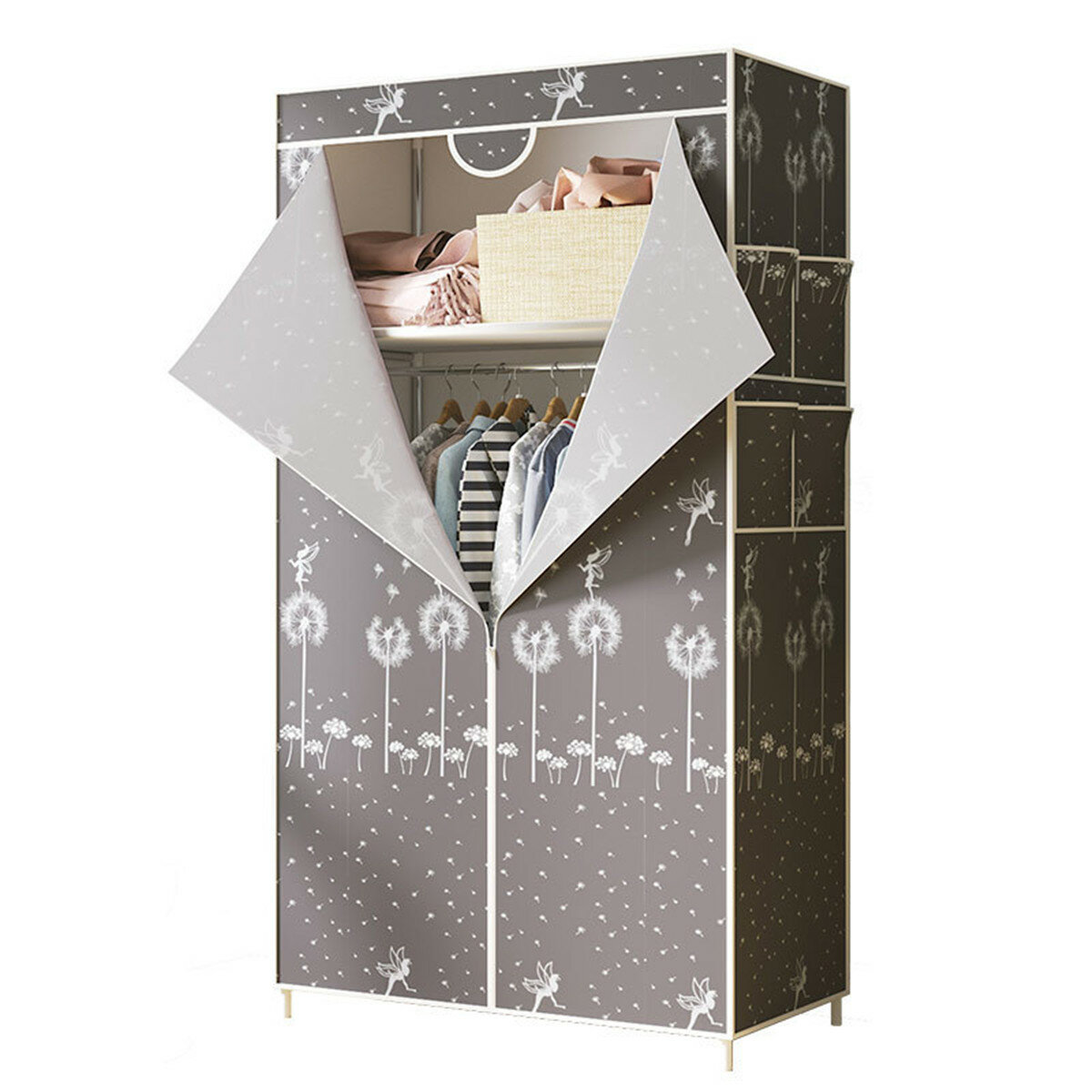 70x45x160cm Foldable Non-woven Fabric Wardrobe Home Clothes Closet Storage Organizer