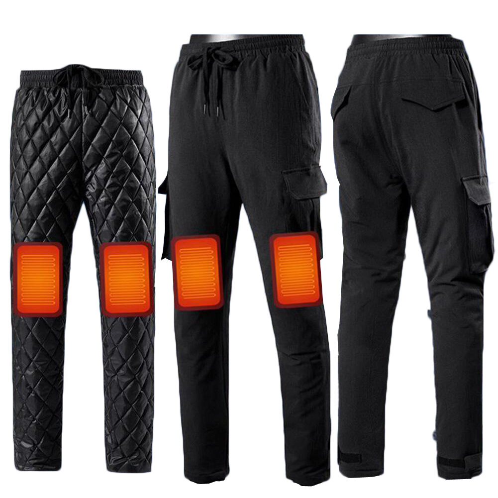 

TENGOO 3-Gears Control Men's Smart USB Heating Trousers Thermal Underwear USB Heated Pants for Winter Camping Hiking Sup