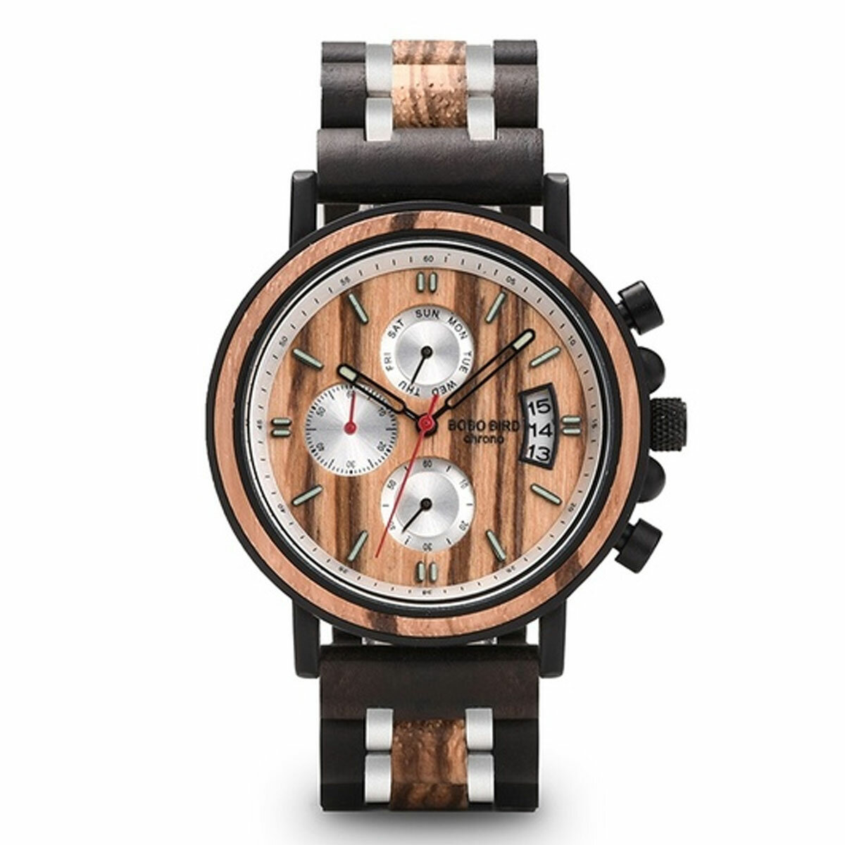

BOBO BIRD NS18-3 Calendar Men Wrist Watch Chronograph Wooden Creative Quartz Watch