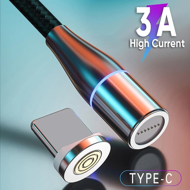 Bakeey 3A USB toUSB-CマイクロUSB磁気急速充電データ伝送コードライン長さ1mSamsung用GalaxyNote 20 Mi10用HuaweiP40