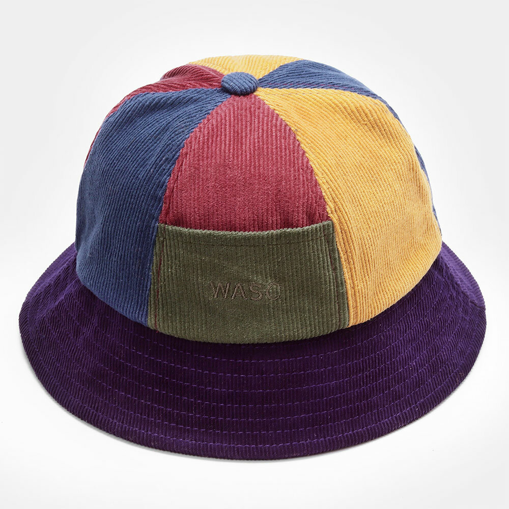 Women Corduroy Lettern Embroidery Bucket Hat Color Matching Warm Sunshade Brimless Beanie Landlord Cap Skull Cap