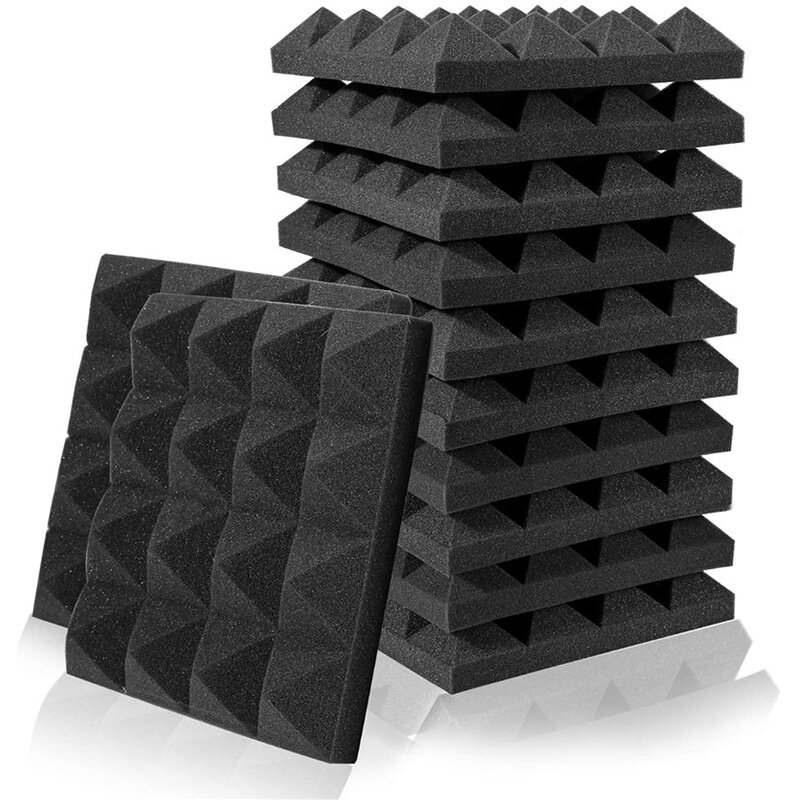 12pcs 25*25*5cm sound-absorbing cotton foam soundproof cotton shed wall muffler sponge