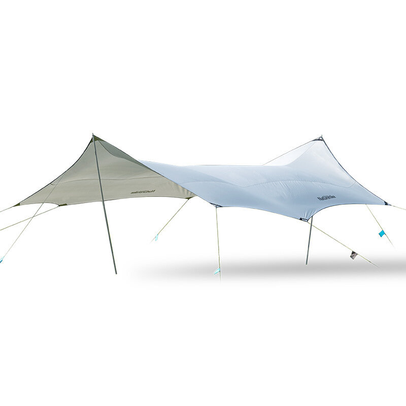 Tente de camping extérieure Naturehike UPF50+ pour abri solaire pour 8-10 personnes, super grande projection d'ombre de 20㎡, étanche.