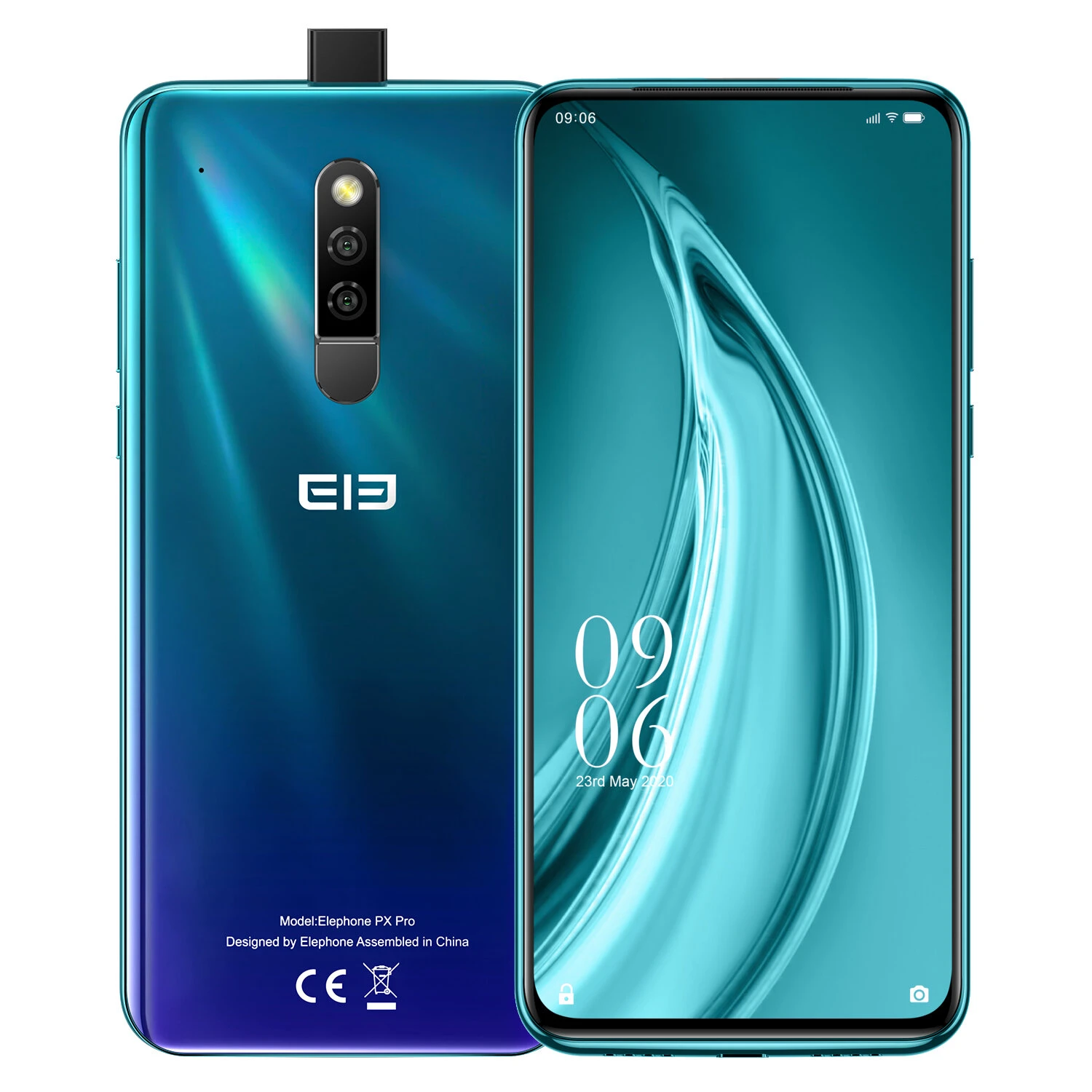 ELEPHONE PX Pro Global version 6.53 tommer FHD + NFC Android 10.0 trådløs opladning 48MP dobbelt bagkamera 4GB 128GB Helio P70 4G smartphone