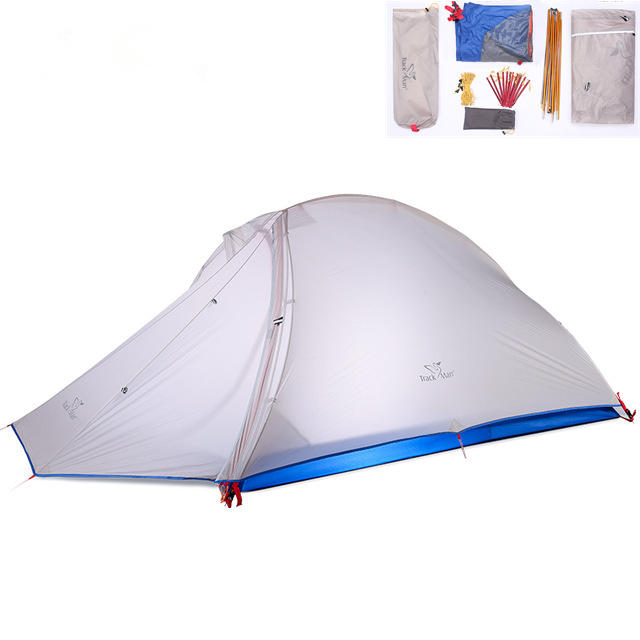 Trackman TM1301 Tente de camping en plein air 2 personnes double couches tente de pique-nique randonnée pédestre