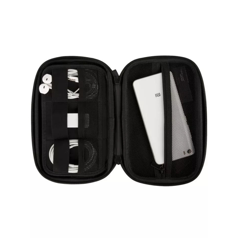 Multifunkcionális digitális tároló táska, vízálló szervező fejhallgatóhoz és power bankhoz.