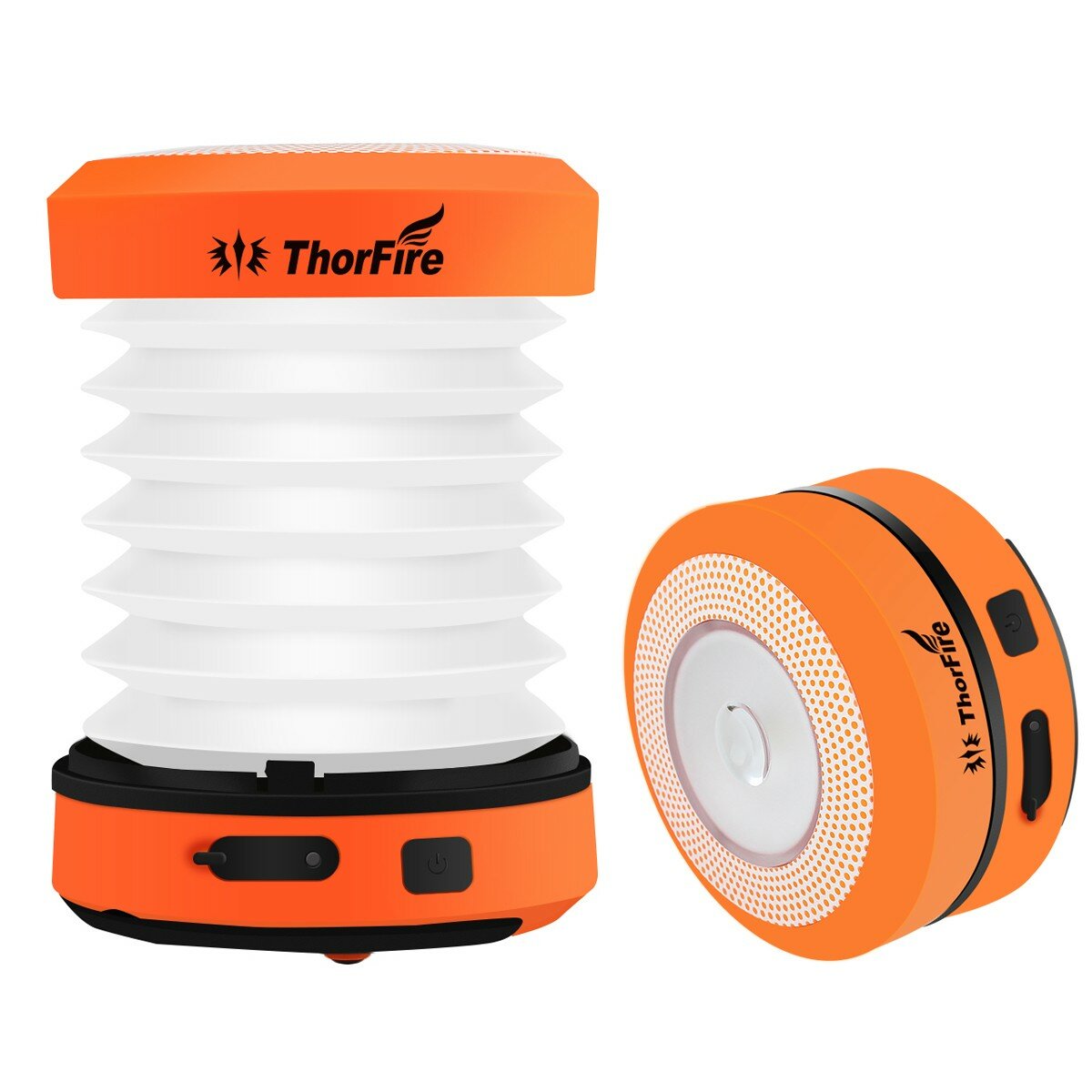 ThorFire CL01 LED Lampes de camping à manivelle Lanternes rechargeables USB Mini lampe de tente pliable Torche d'urgence Veilleuse pour camping en plein air