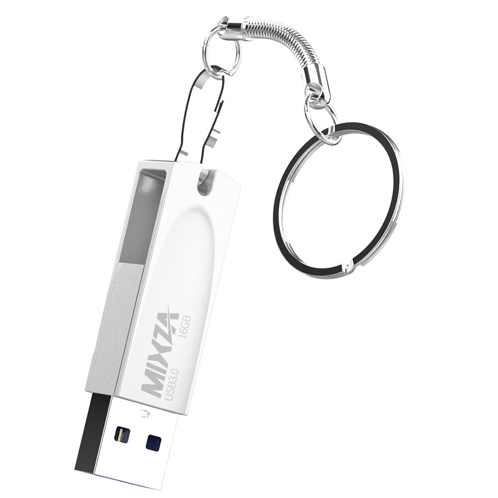 MIXZA JS-02 128G USB3.0 USBFlashドライブペンドライブメモリディスク360°回転メタルUSBスティック16G32G 64Gキーリング付き