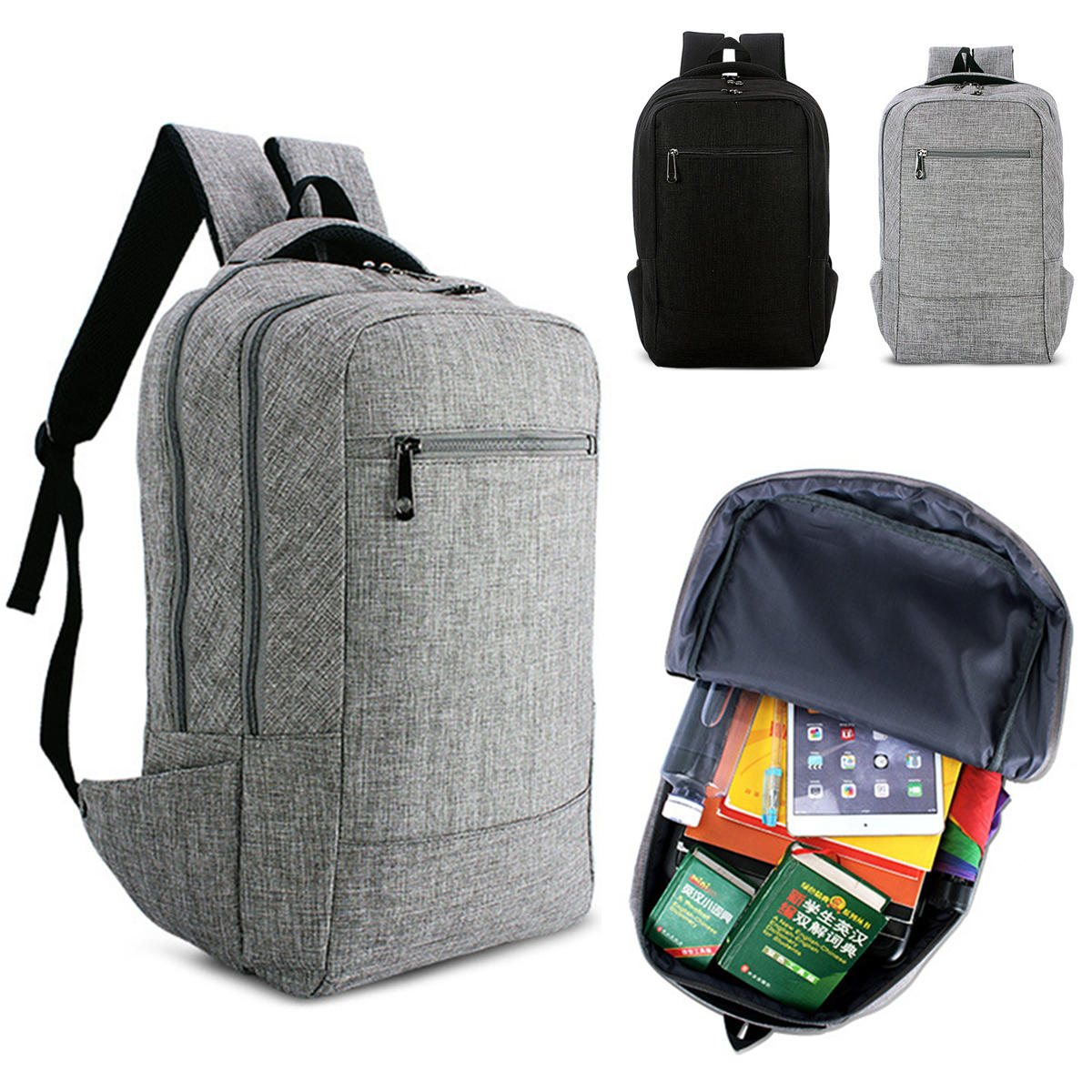 IPRee® 15.6inch Мужская сумка для переноски для ноутбука Школа Сумка для бизнеса Travel Сумка Рюкзак