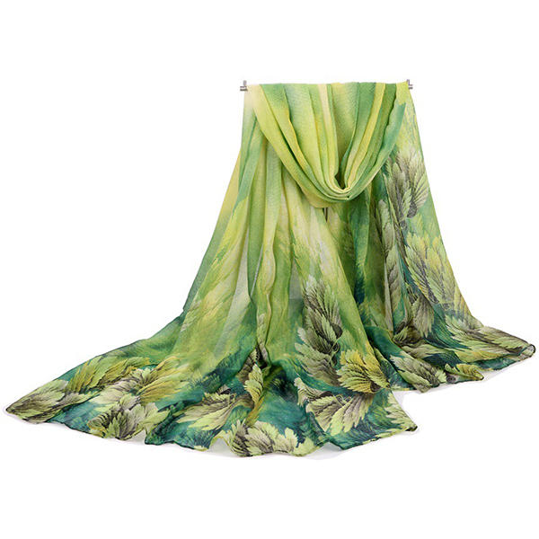 180CM Vrouwen Voile Coral Flower Printing Sjaal Casual Oversize Warm Soft Sjaals Sjaals