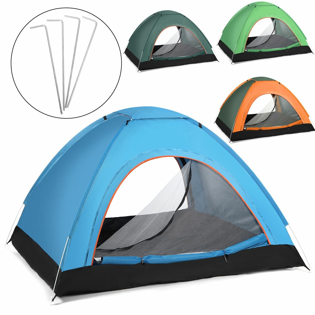 2-3 персонные полностью автоматические анти-УФ ветронепроницаемые водонепроницаемые палатки для кемпинга на открытом воздухе, путешествий, походов и пляжа