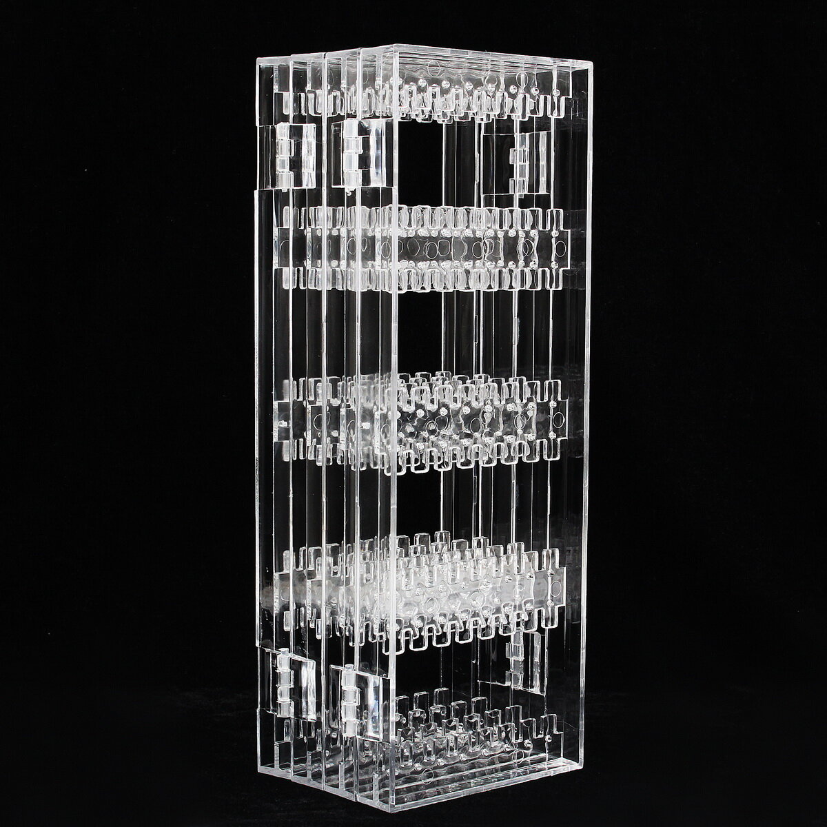 6 Clear+6 Black Acrylic Studs Earring Jewelry Display Stand 1176 pair WHOLESALES 