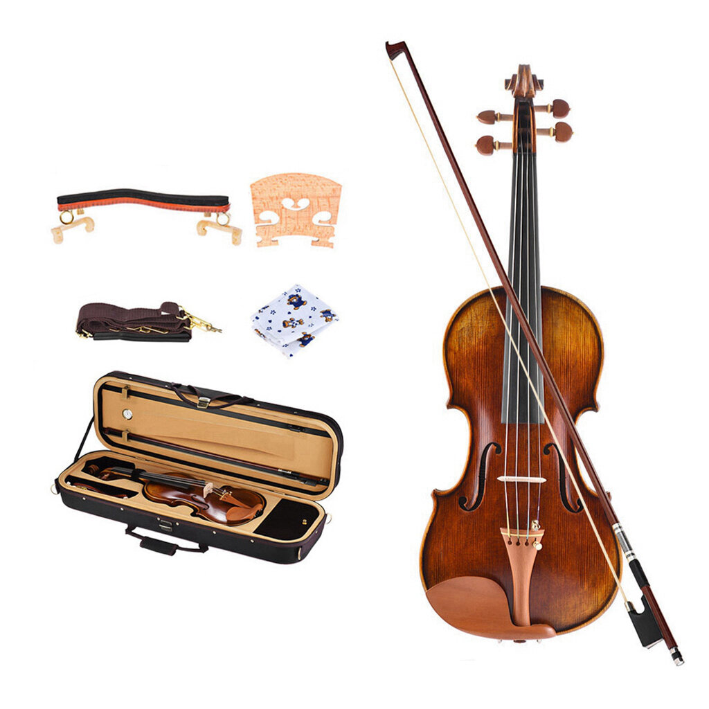 NAOMI 4/4 Viool op ware grootte met Jujube-accessoires Vierkante vioolkoffer