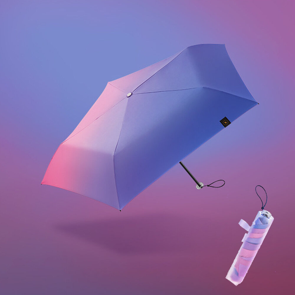 

Мини-складной зонт от солнца и дождя Beneunder UPF 50+ LRC Винил 99% UV Однослойный защитный зонтик 130 г Легкий зонтик-