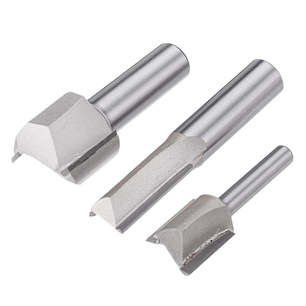 Tideway 1/4 1/2 Inch Shank Extended Straight Dual Edged Router Bit Carpenter Milling Cutter