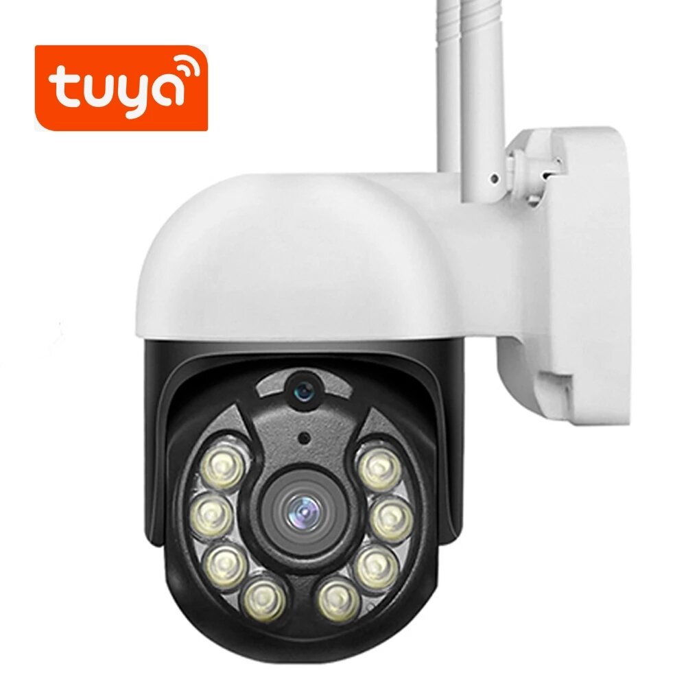 Tuya Smart 3MP Wifi IP Camera Dome Mini PTZ Camera Waterdichte Smart Home CCTV Outdoor Bewegingssens