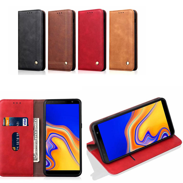 Bakeey Magnetic Flip Protective Case For Samsung Galaxy A7 2018/A9 2018 Wallet Card Slot Kickstand C