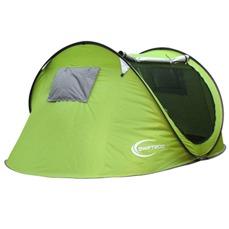 Campingzelt für 3-4 Personen, automatisches Öffnen, wasserdicht, Einlagig mit Sonnenschutzdach