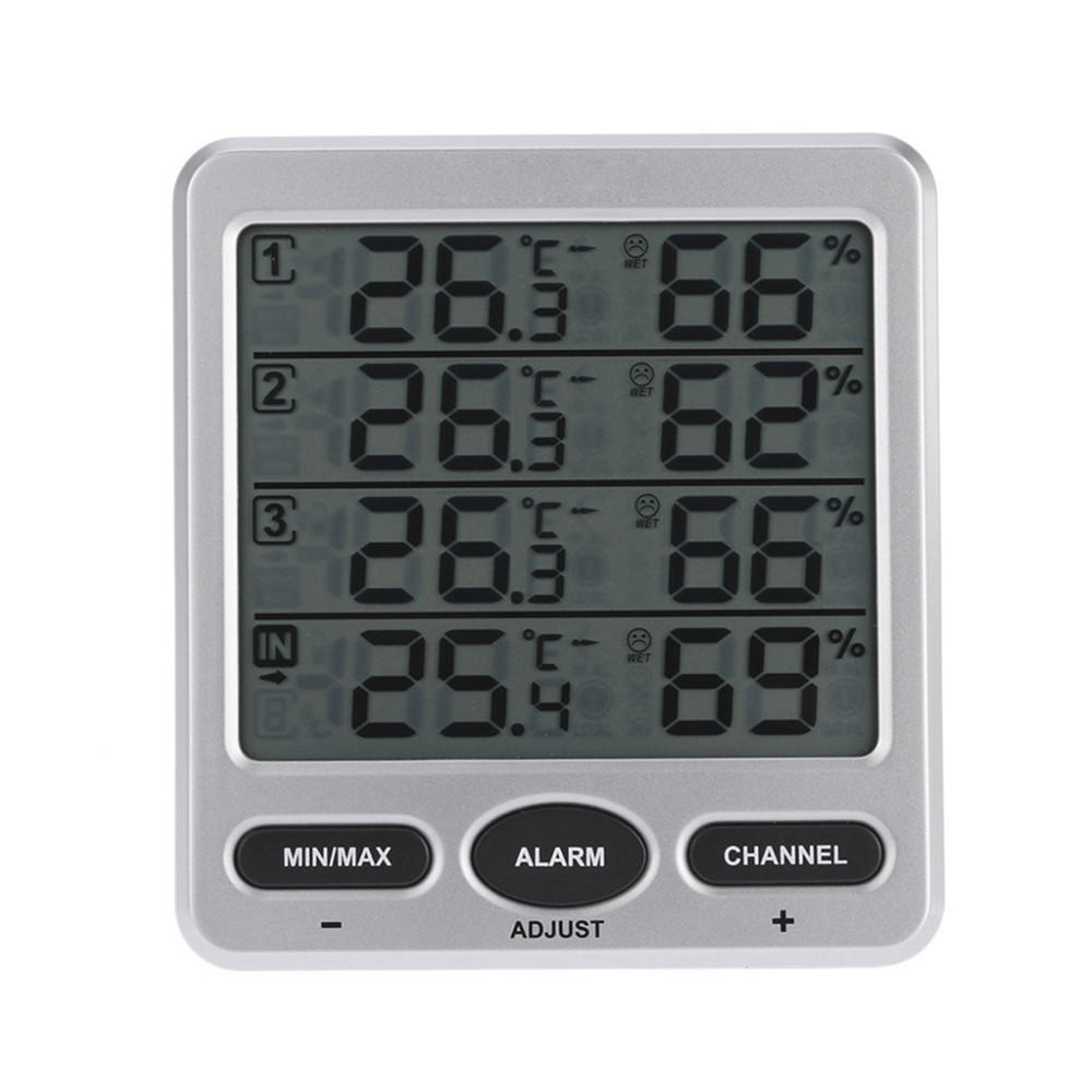

TS-WS-10 LCD Digital Thermometer Hygrometer with 3 Remote Sensor Hygrometer Wireless Weather Station