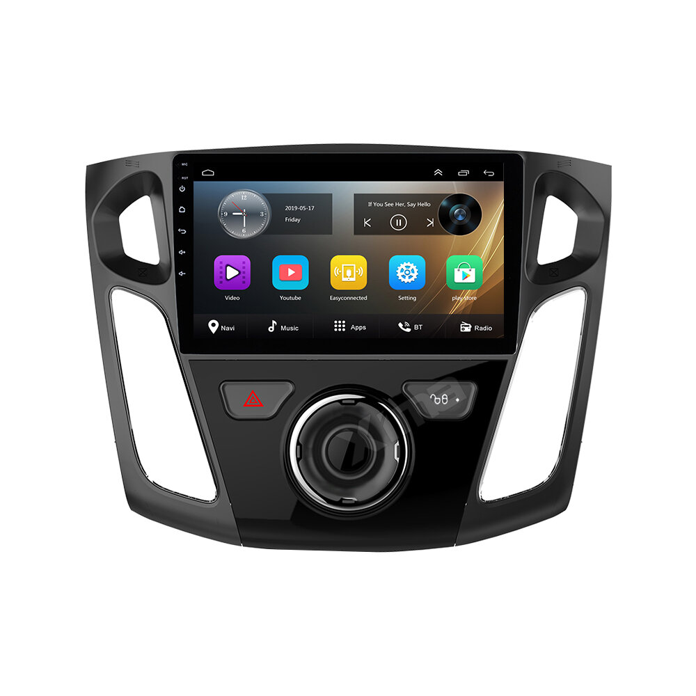 YUEHOO 9 Inch Android 10.0 Car Stereo Radio Multimedia Player 2G/4G+32G GPS WIFI 4G FM AM Bluetooth For Ford Focus 3 MK3 2012-2017