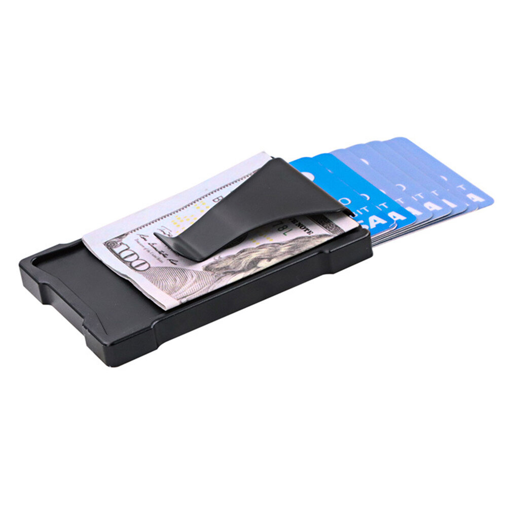 

Business Card Book Multifunctional RFID Blocking Secure Wallet Aluminum alloy Wallet with Credit Card Holder for Office