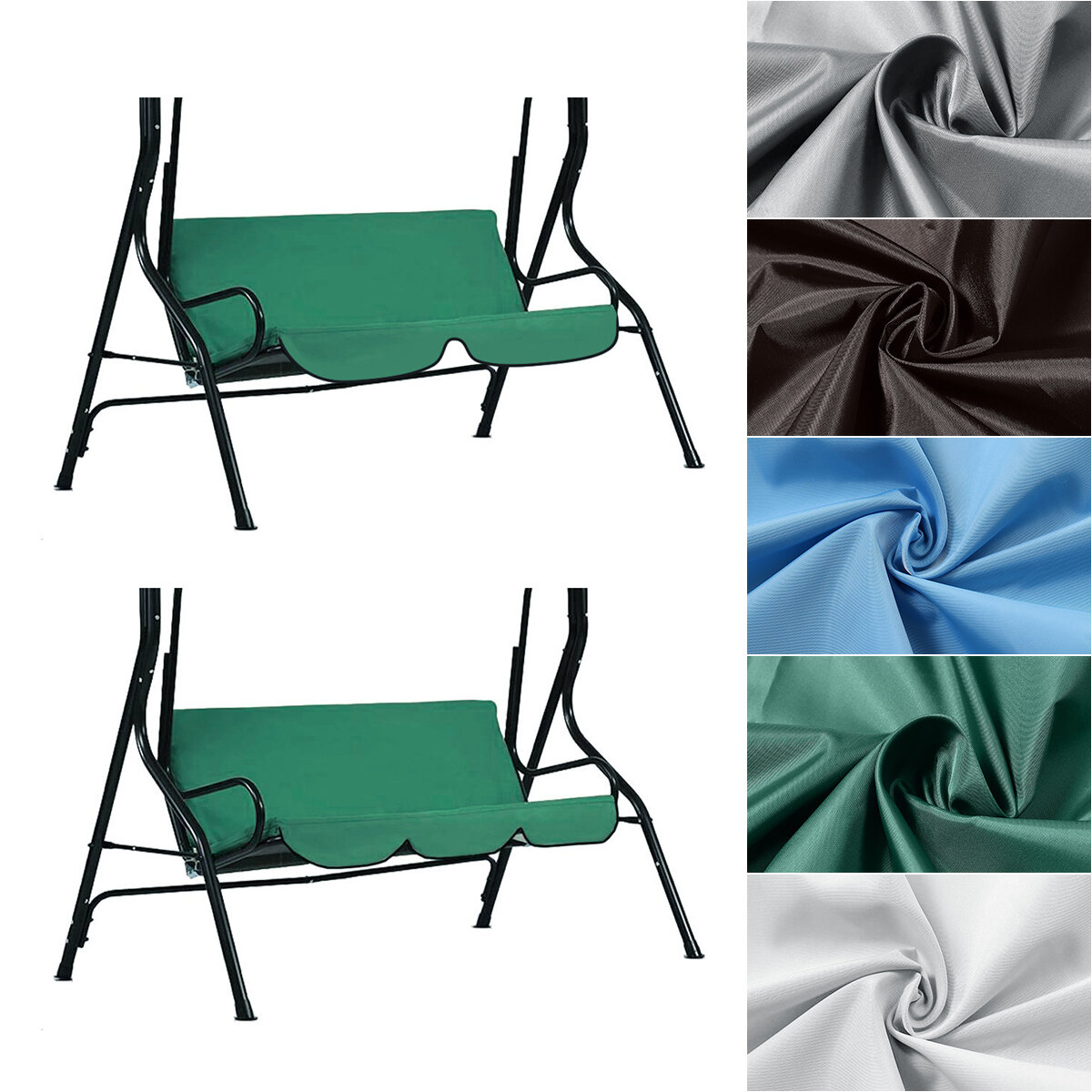 غطاء أرجوحة خارجية بمقعدين / ثلاثة مقاعد غطاء مقاوم للمطر بدون غطاء علوي للأنشطة