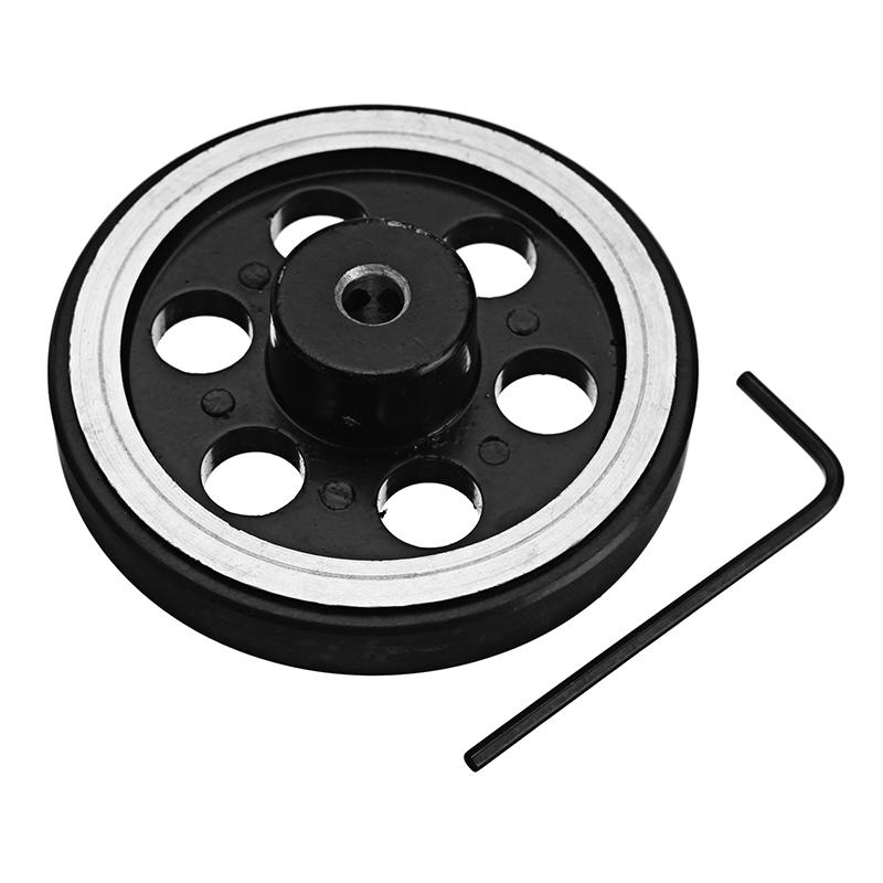 2Pcs 65mm 6mm Hole Diameter Metal Wheels for Smart Robot Chassis Car