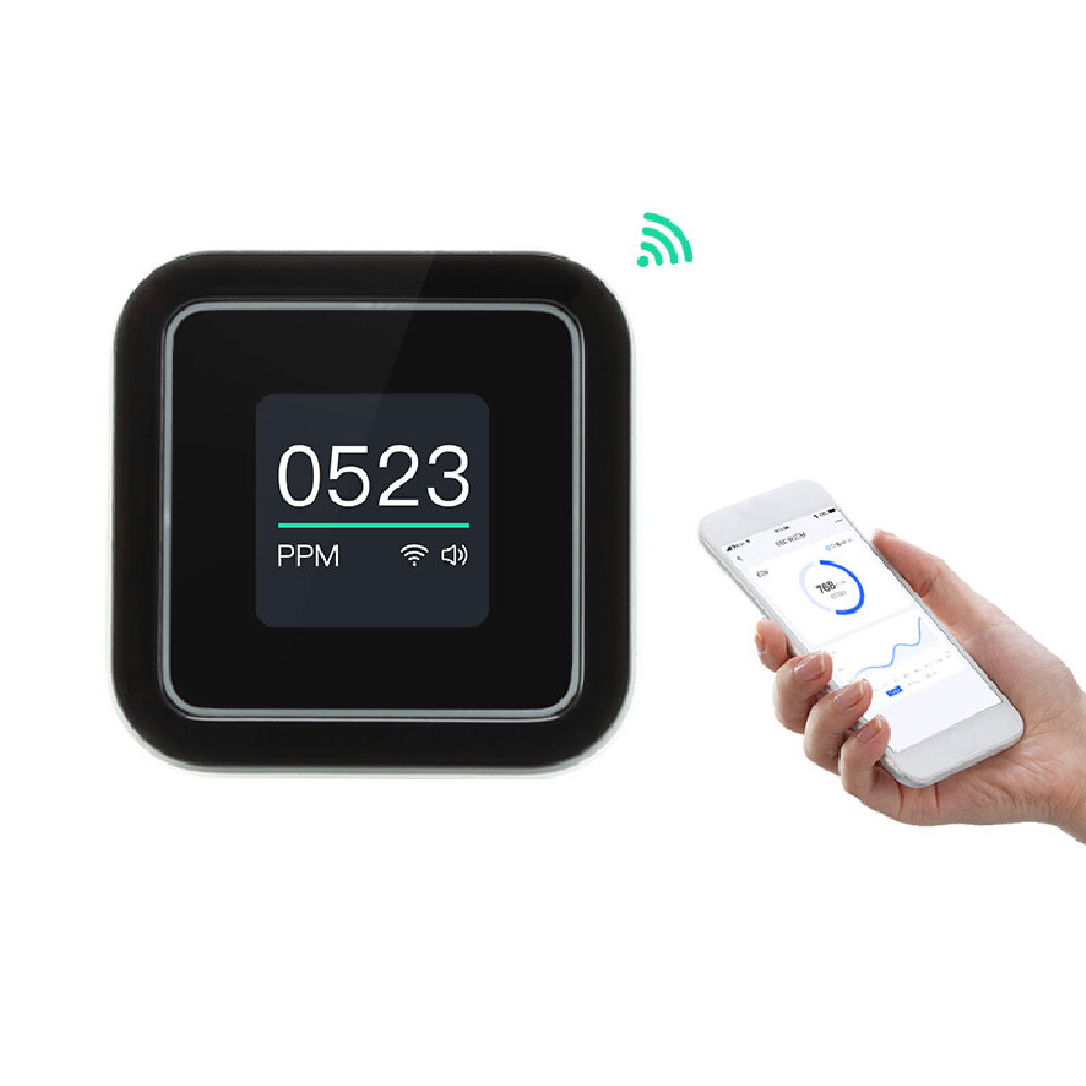 Intelligent Carbon Dioxide Meter WIFI Carbon Dioxide Detection Instrument Monitoring Over Standard Alarm With Clock Moni