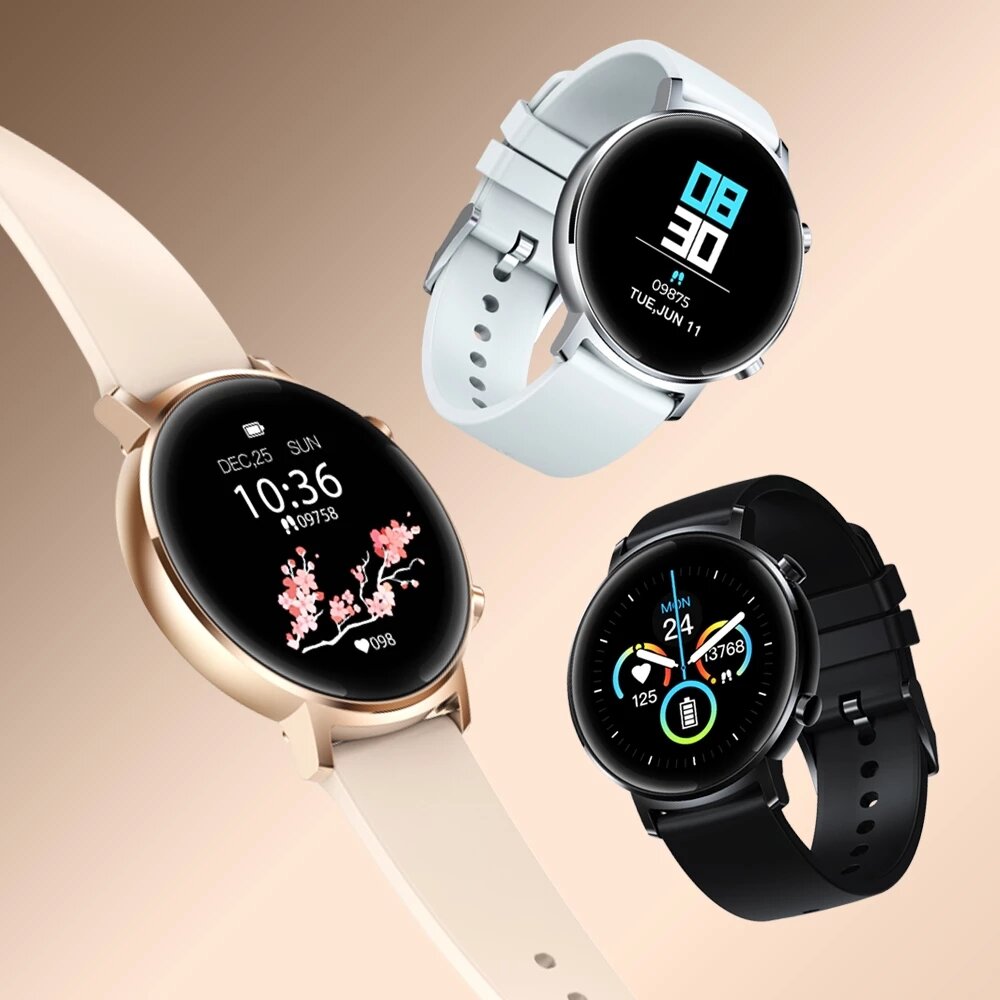 [30 Days Standby]Zeblaze GTR 1.3” Full Touch Curved Screen bluetooth 5.1 Heart Rate Blood Pressure Monitor Female Cycle Tracker Smart Watch