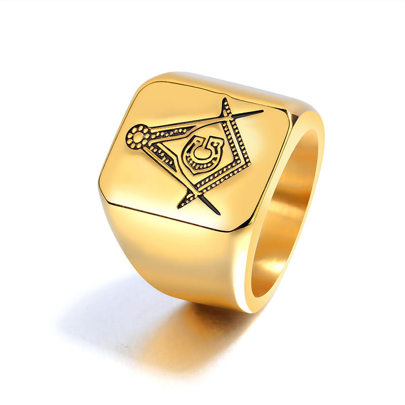 Mode vinger ring titanium stalen patroon geometrische vinger ringen Hand accessoires sieraden voor m