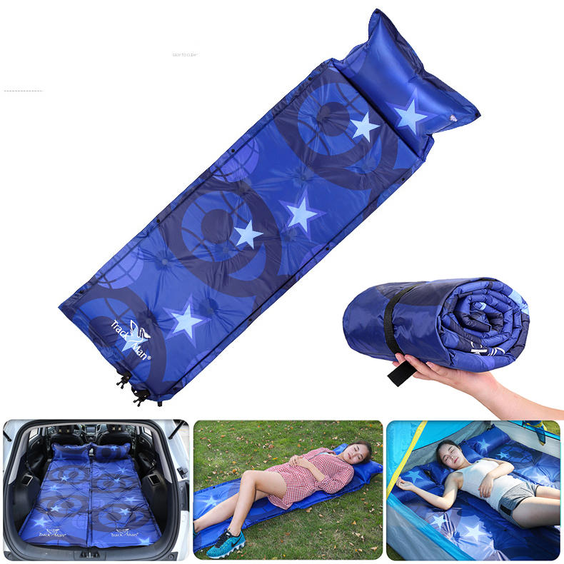 Trackman TM2106 Outdoor Self Inflatable Mattress Camping Moisture-proof Sleeping Pad With Pillow