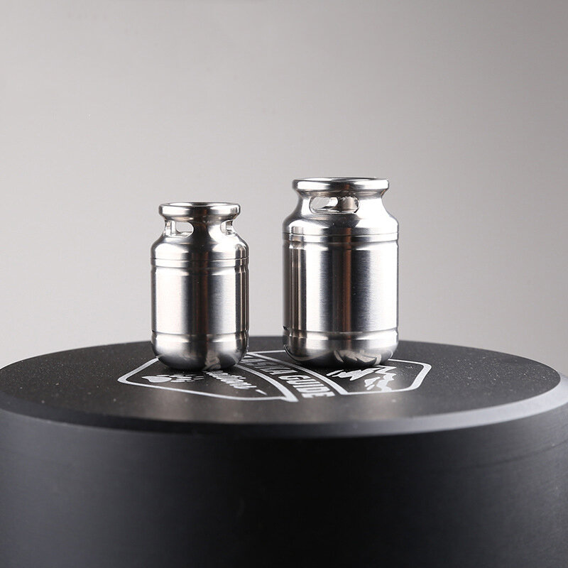 XANES® S/L Boîte à pilules scellée en alliage de titane en forme de boîte de conserve, bouteilles étanches en titane miniatures pour outils d'extérieur.