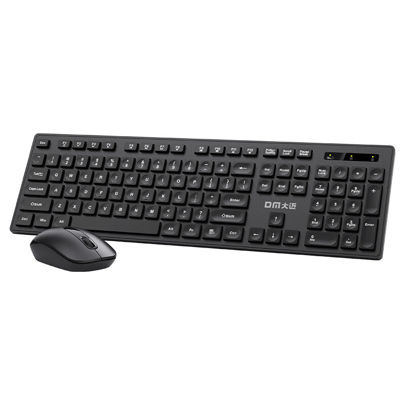 DM K12 104 Keys Wireless Keyboard with Mouse Set for Office PC Desktop Laptop Computer