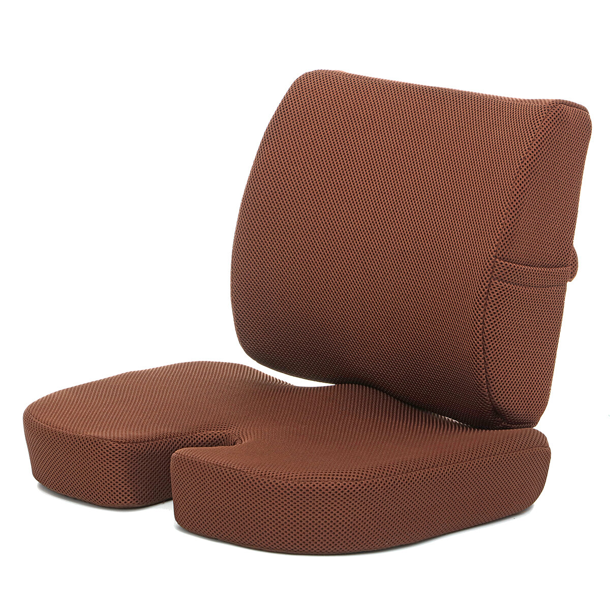 Memory Foam Seat Cushion Lumbar Back Support Orthoped Home Car Office Chair Seat Pad Mat Pain Stress Relief