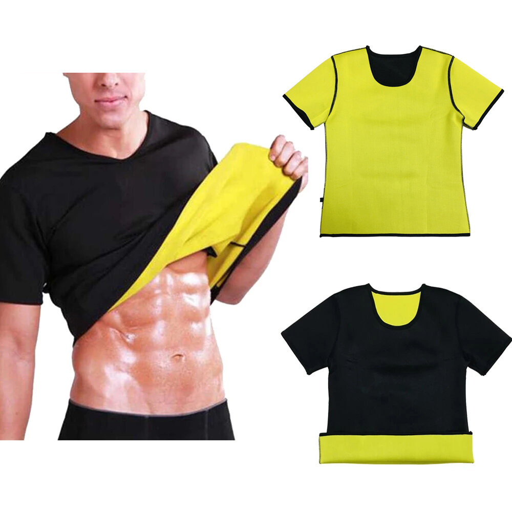 Body Shaper Sweat Waist Trainer Shirt Sports Neoprene Gym Workout Exercise Fitness Running Breathabl