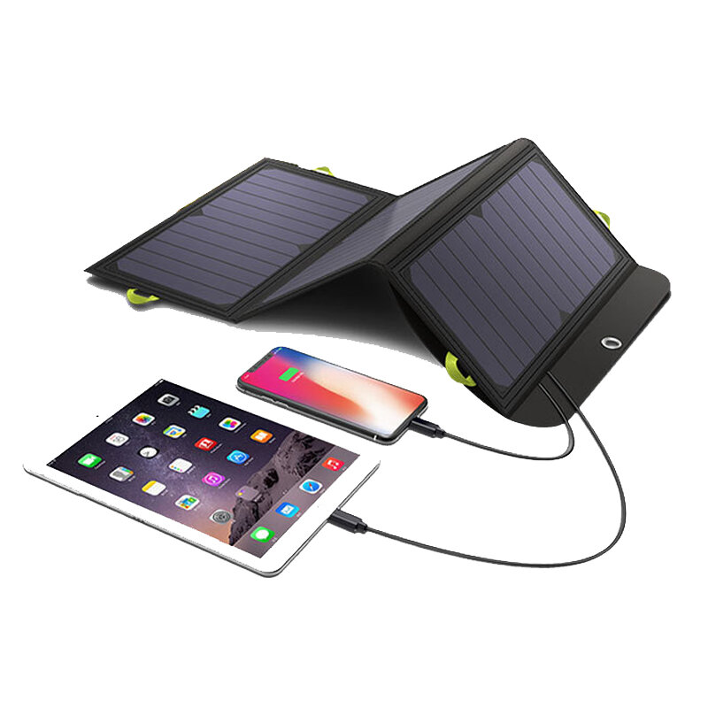 ALLPOWERS 5V 15W Solar Charger with 10000mAh Battery 3 USB Ports PD 18W Fast Charge SunPower Solar Panel Power Bank For Outdoor Camping