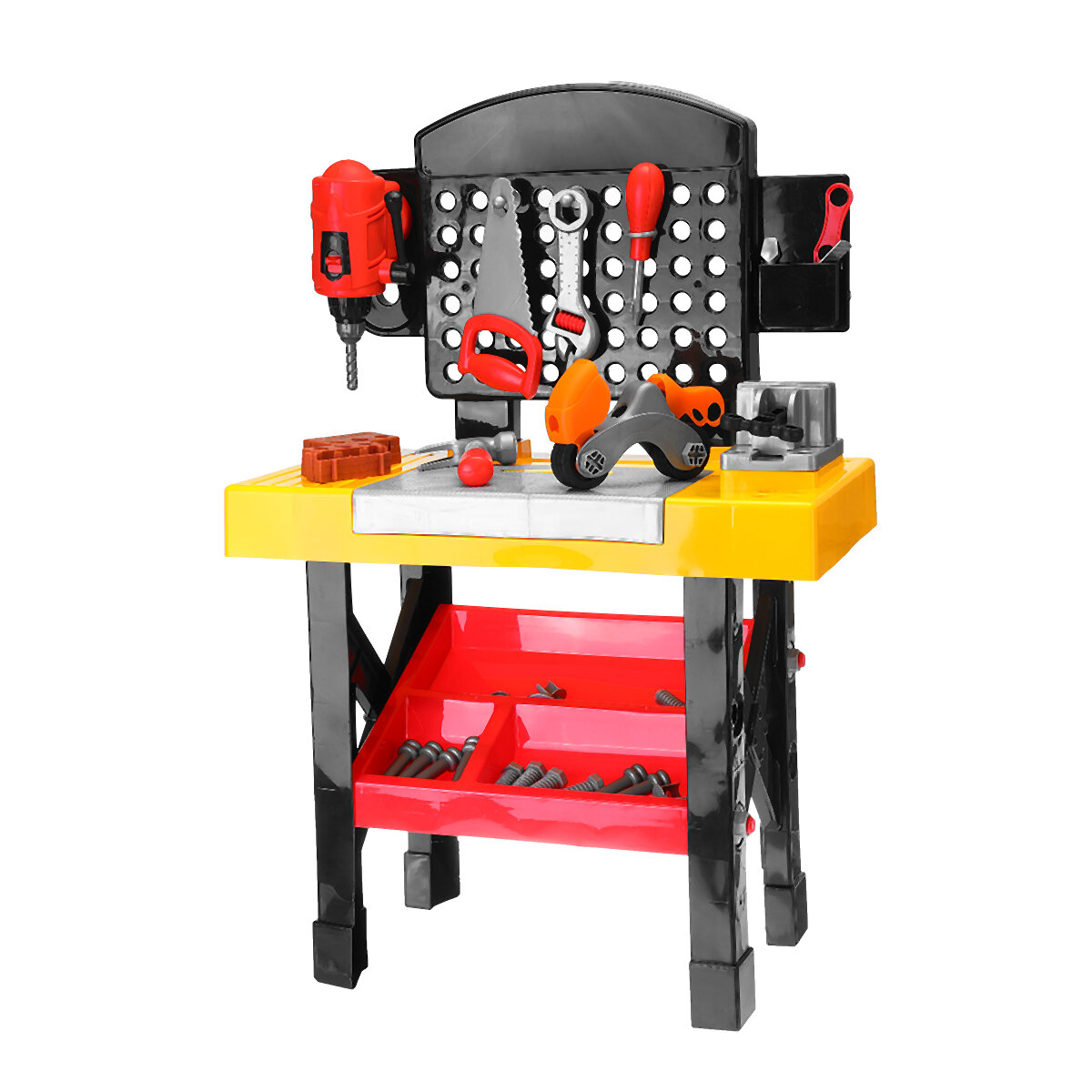 Children Simulation Play Workbench Toy Tool Box Drill Maintenance Repair Tool Set Educational Toys f