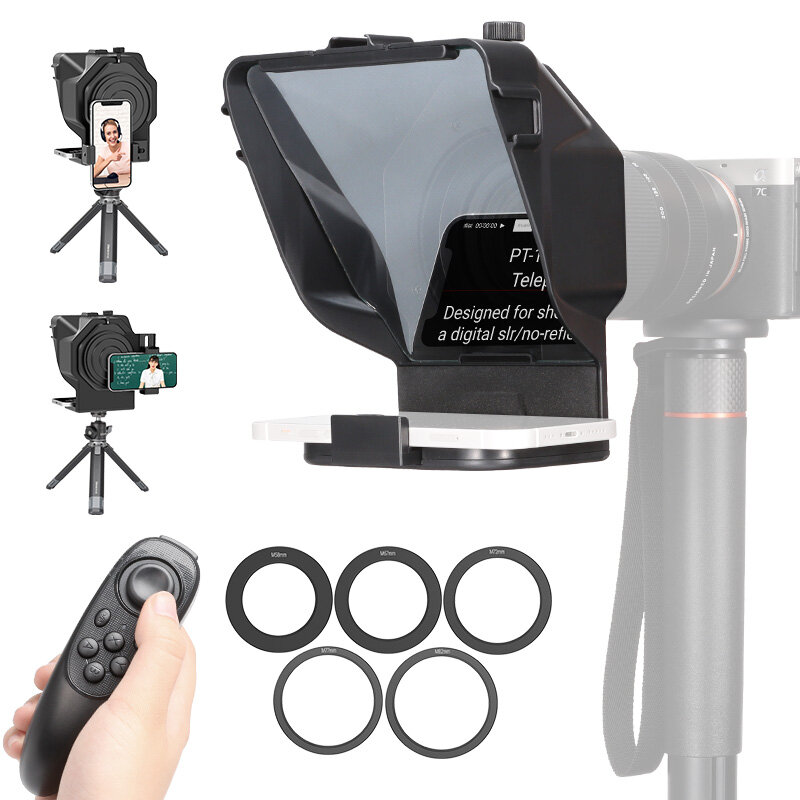 Ulanzi PT-15 Smartphone DSLR Camera Teleprompter Prompter Telefoonhouder met Afstandsbediening Lensa