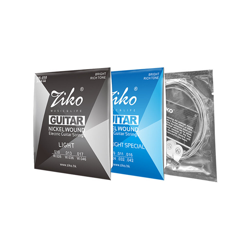 ZIKO DN-009 / DN-010 Electric Guitar Strings Smooth Handle Bright Sound Quality for Guitar Players