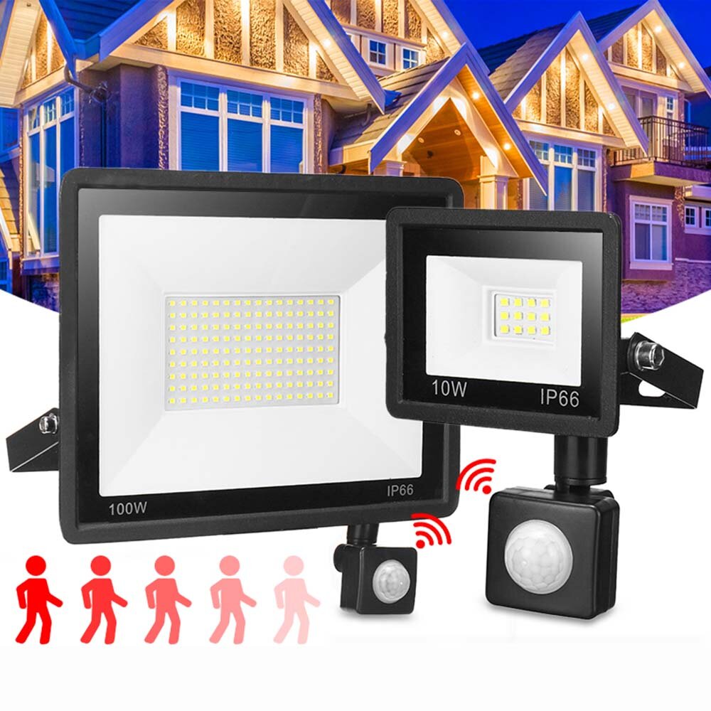 20W/30W/50W/100W LED FloodLight PIR Bewegungssensor-Reflektor LED Flutlicht Wasserdicht IP66 Spotlight Wand-Außenbeleuchtung