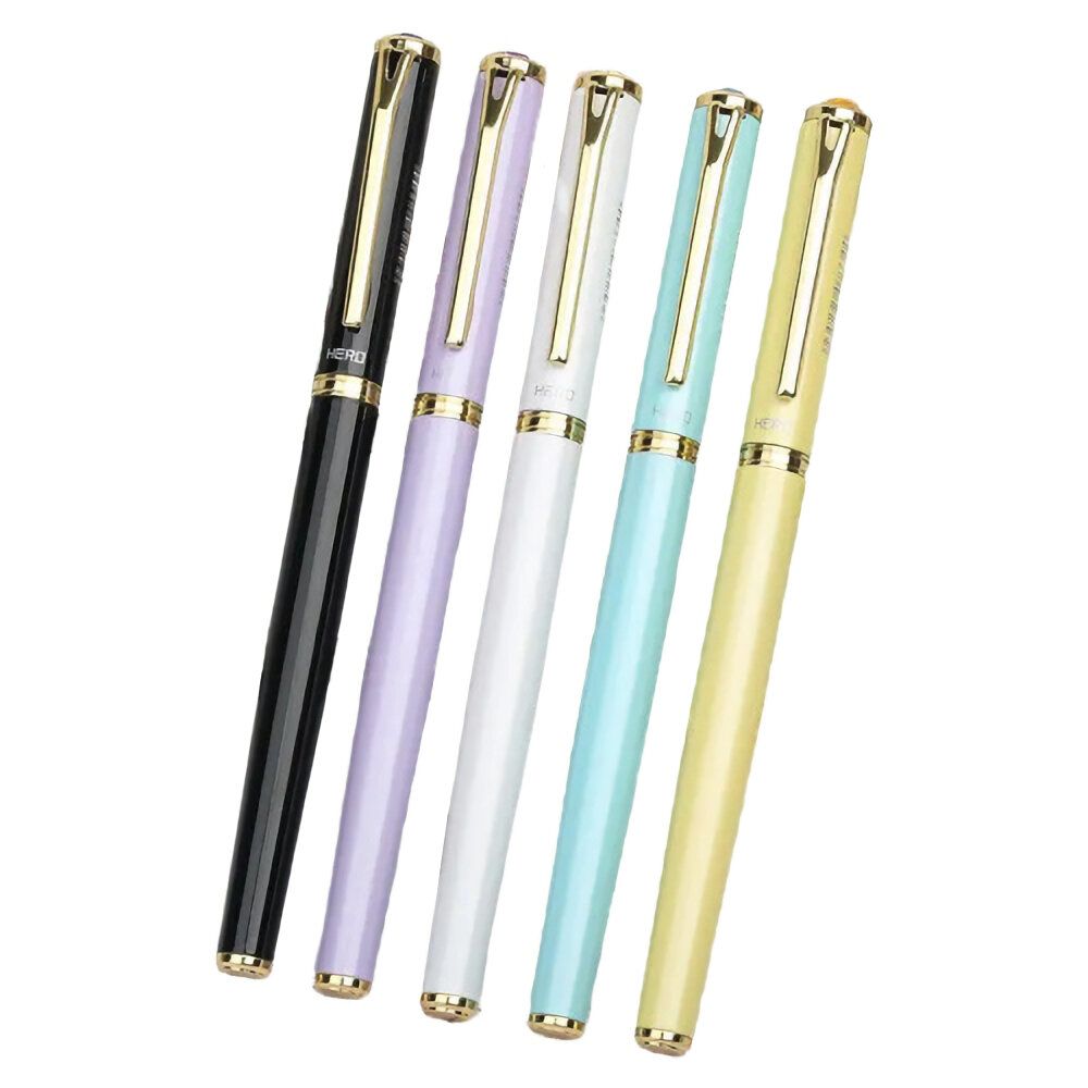 

HERO 3319 0.5mm Colorful Fountain Pen Fine Nib Calligraphy Writing Signing Ink Pens Office School Stationery Gifts for S