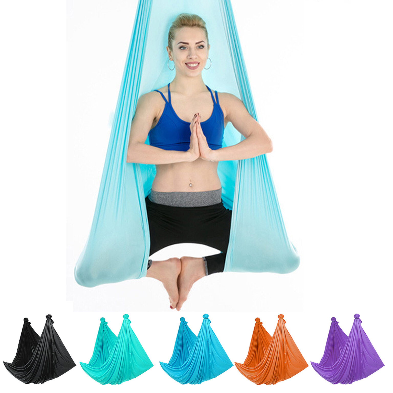 5-Colors Flying-Aerial Yoga Hammock Multifunction Anti-Gravity Yoga Swing Belts Home...