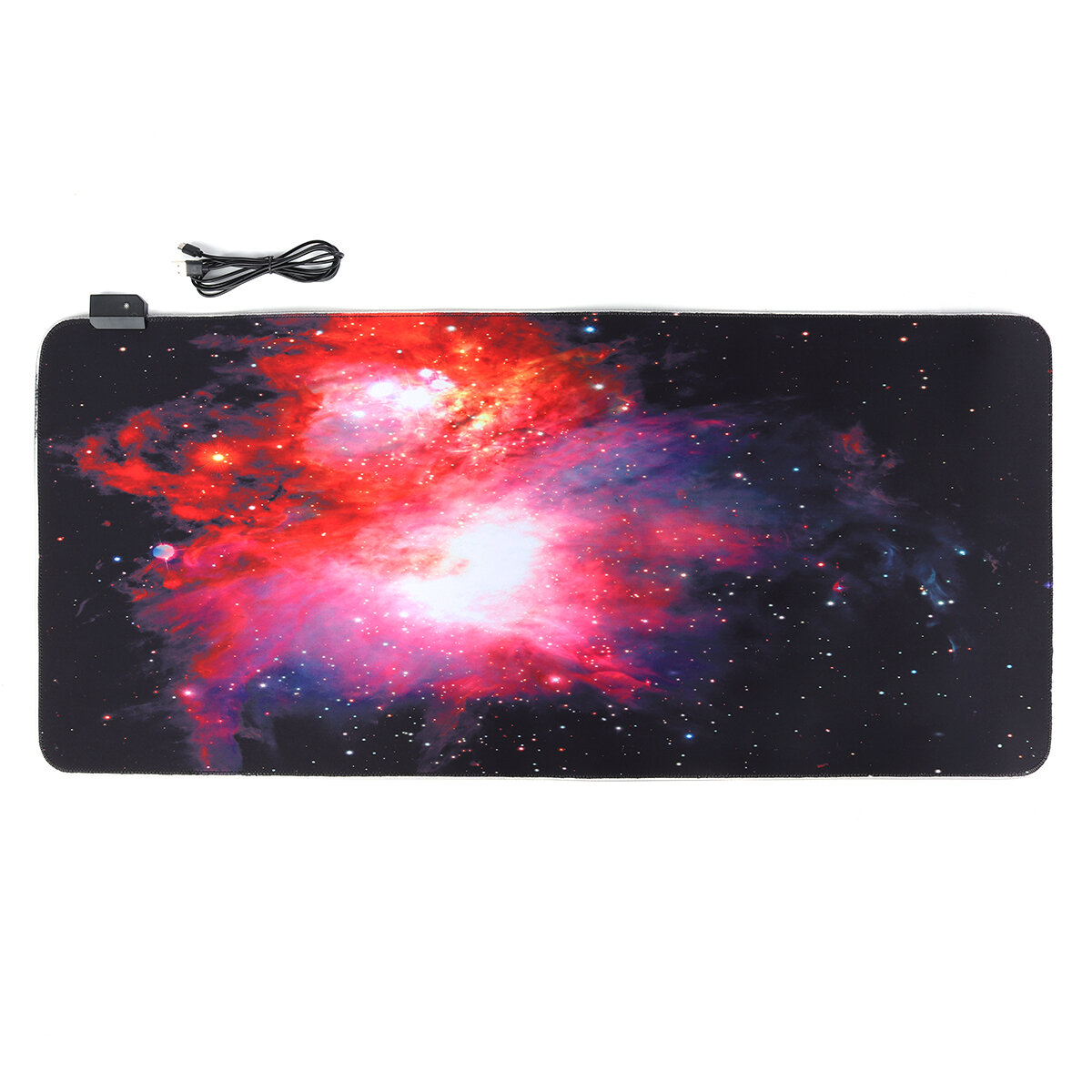 

Starry Sky RGB Mouse Pad Soft Rubber Anti-slip LED Illuminated Gaming Keyboard Pad Desktop Table Protective Mat for Home