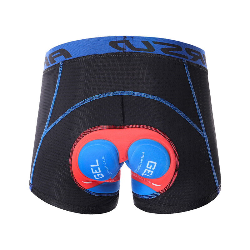 ARSUXEO Cycling Underwear Men Bicycle Mountain MTB Shorts Pro 5D Gel Pad Shockproof Cycling Underpant Sports Gel Bike Un