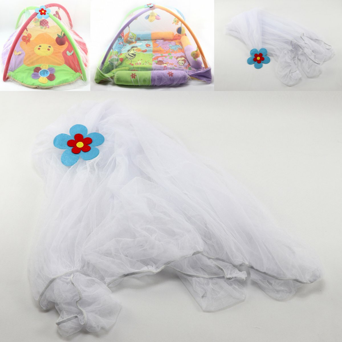 Baby Infant Nursery Bed Game Blanket Crib Canopy Mosquito Net Netting Game Blankets with a Dedicated